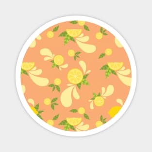 Citrus Splash Seamless Surface Pattern Design Magnet